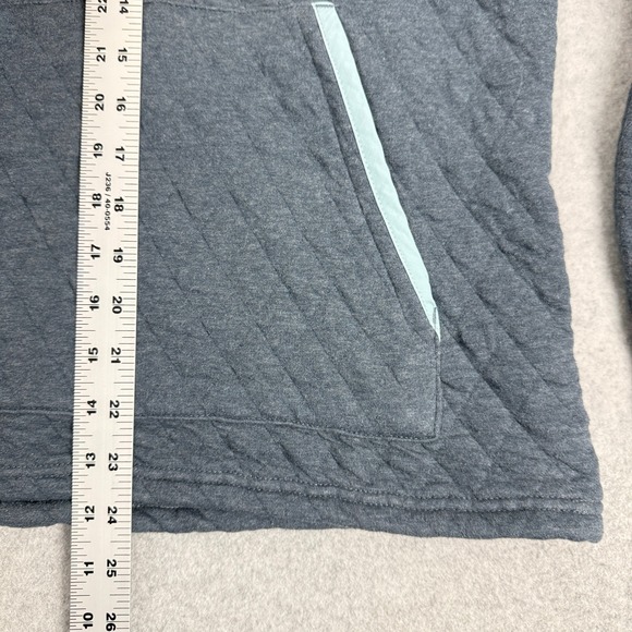 Orvis Quilted Snap T Pullover Sweatshirt Womens Small Gray Blue - Picture 9 of 11